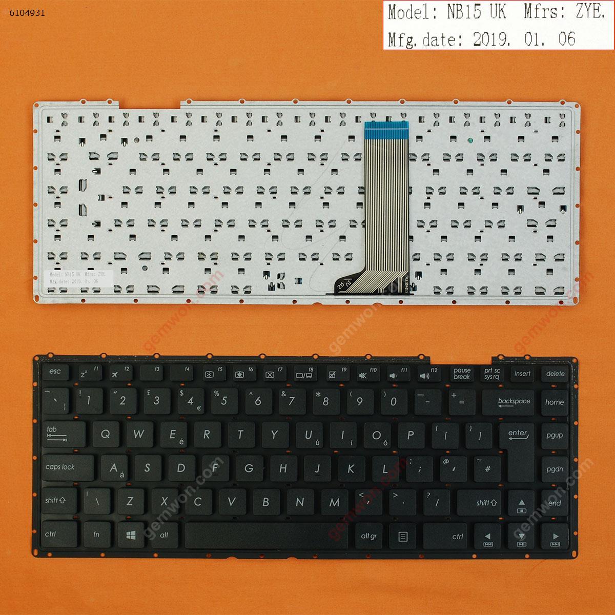 Picture of New Replacement Laptop Keyboard For Asus X451C X451CA X451M X451MA X451MAV X453MA  BLACK(For Win8) Uk Layout