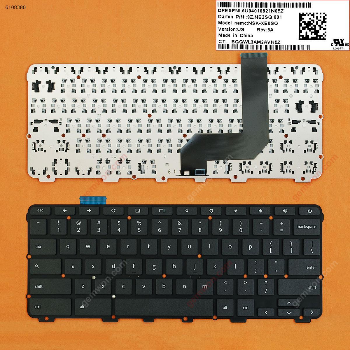 Picture of New Replacement Laptop Keyboard For HP Pavilion Chromebook 11 G5 BLACK US Layout