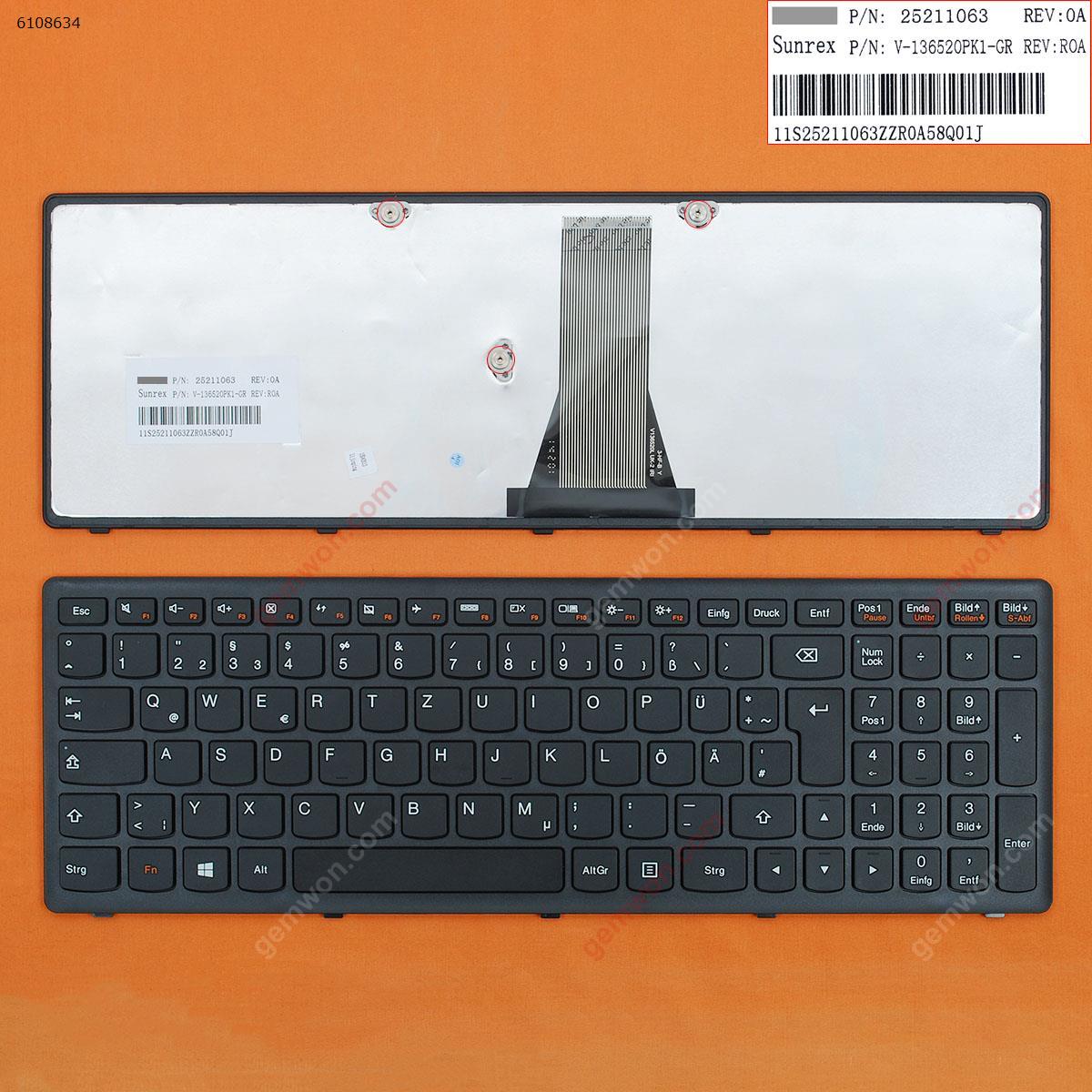 Picture of New Replacement Laptop Keyboard For LENOVO G500S S500 flex 15 BLACK  FRAME BLACK(For Win8) GR Layout