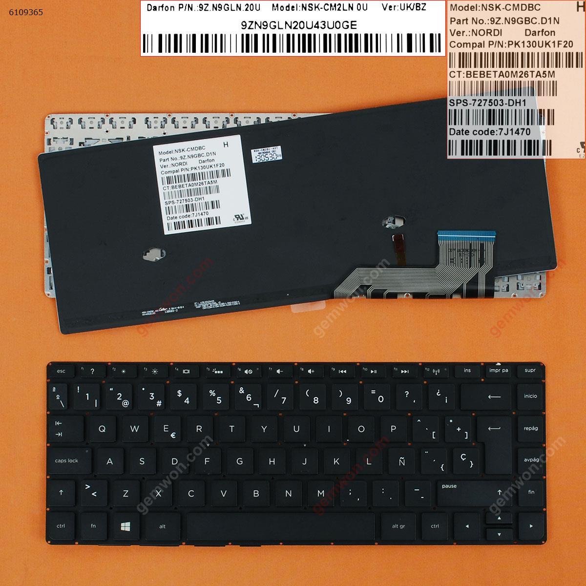 Picture of New Replacement Laptop Keyboard For HP ENVY 14-K BLACK (Backlit ,Without FRAME,Win8) SP Layout
