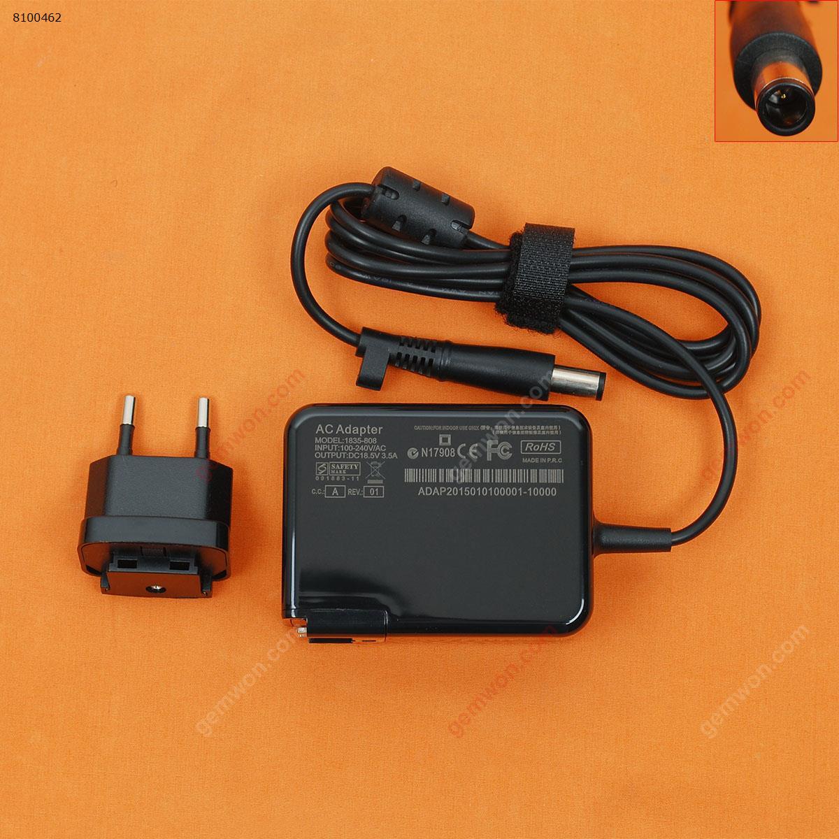 Picture of HP 18.5V 3.5AΦ7.4*5.0MM 65W（Wall Charger Portable Power Adapter）Plug：EU