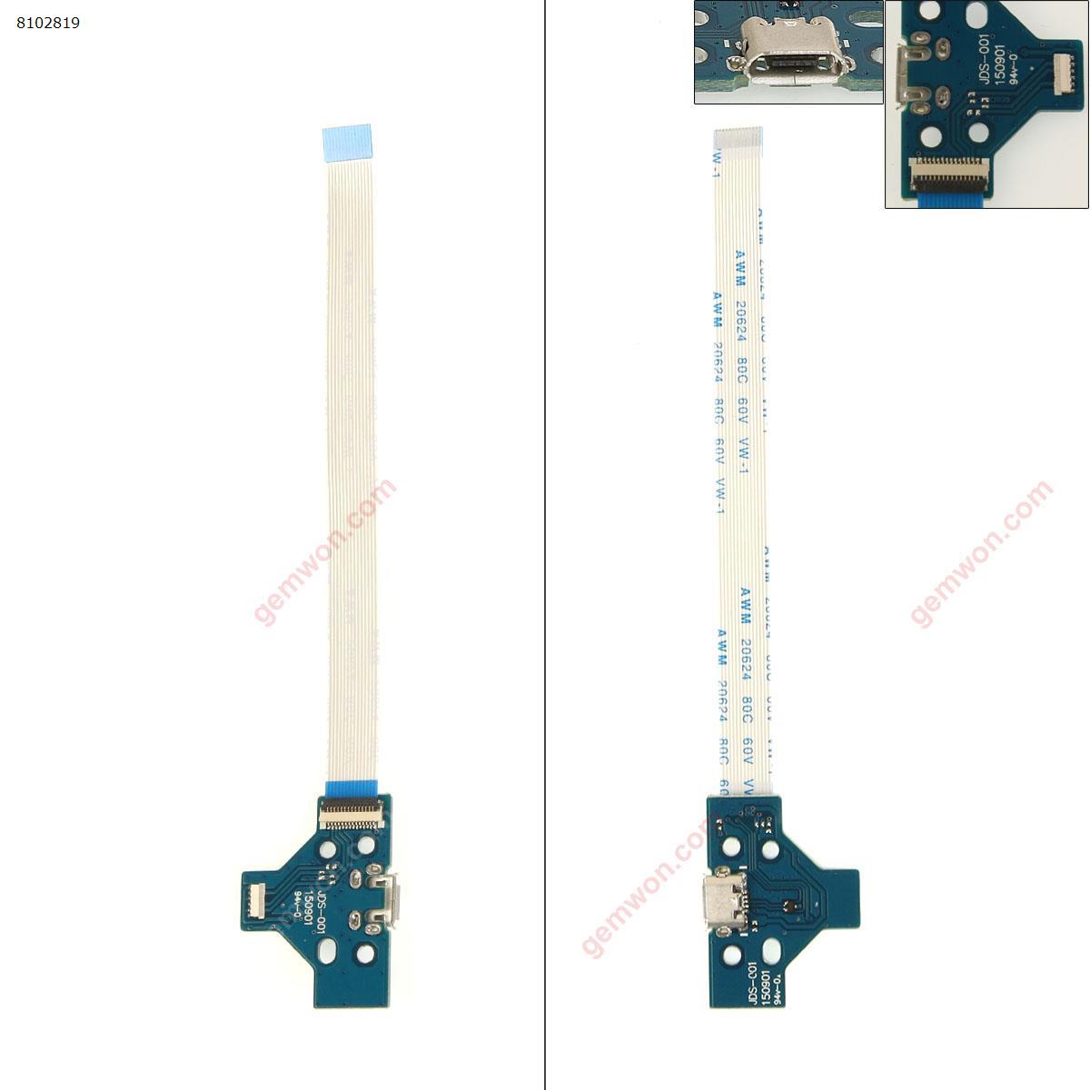 Picture of USB Charging Port Socket Board Charger Board JDS-001 With 14 Pin Flex Ribbon Cable For PS4 Controller Board