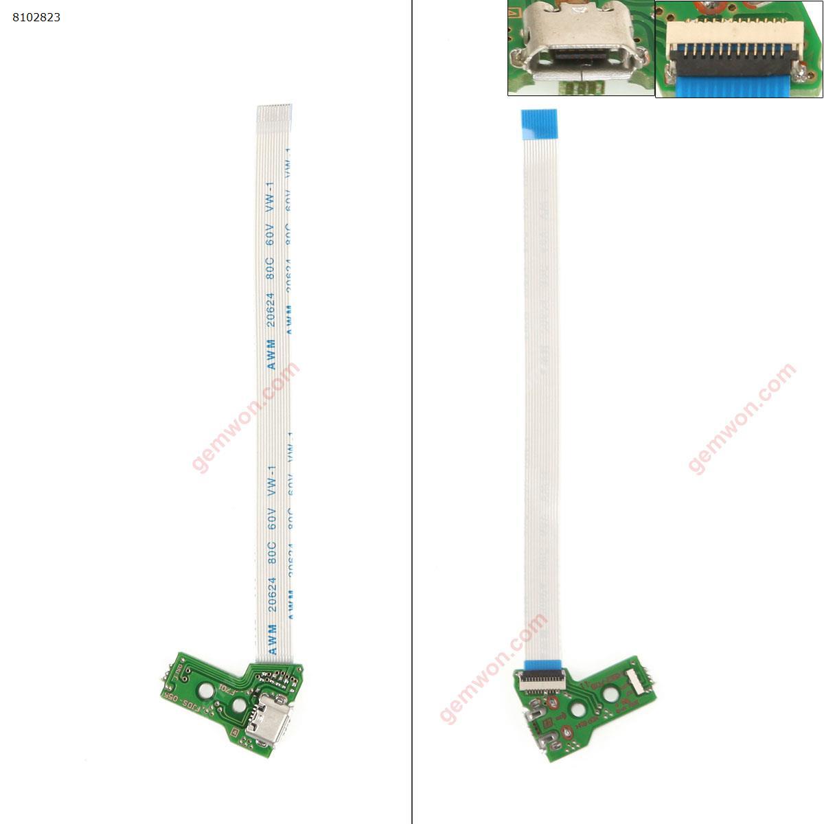 Picture of USB Charging Port Socket Board Charger Board JDS-055 With 12 Pin Flex Ribbon Cable For PS4 Controller Board