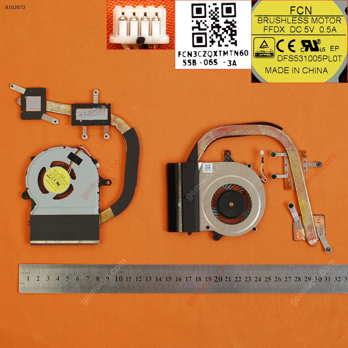 Picture of New Replacement CPU Cooling Fan For ACER R3-471T R3-471TG R3-431T(For Independent Graphics ,Heatsink ) DFS531005PL0T Layout