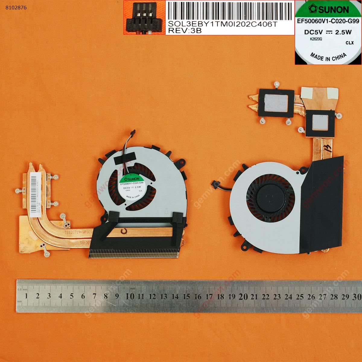 Picture of New Replacement CPU Cooling Fan For Toshiba Satellite u800(For Independent Graphics ,Heatsink ) EF50060V1-C020-G99 Layout