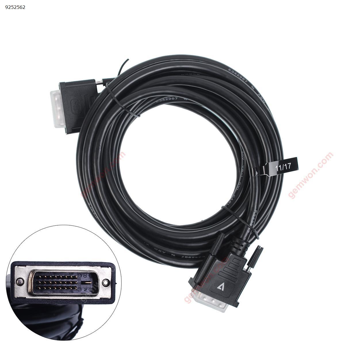 Picture of 5M DVI Male (24+1 pin) To DVI Male (24+1 pin) Cable,Black