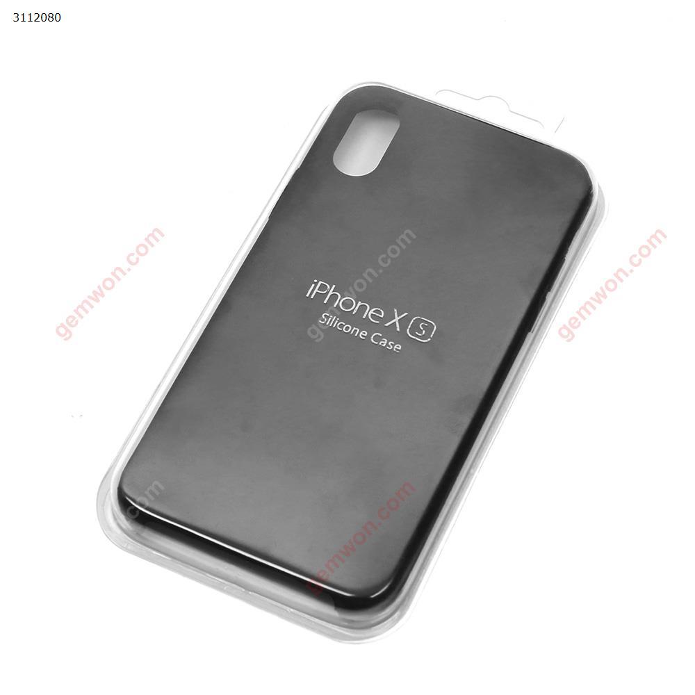 Picture of iphoneX  Phone Case Original Silicone For iPhone X XS Max XR Liquid TPU Soft Shockproof Back Cover For iPhone X 8 7 6 6S Plus，black