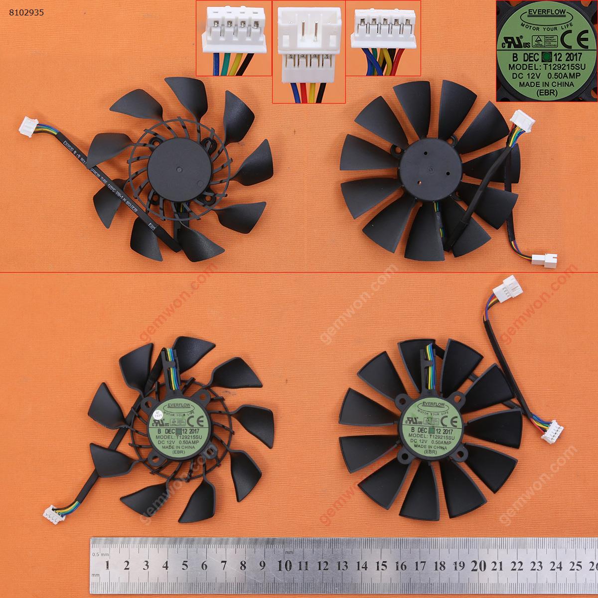 Picture of New Replacement CPU Cooling Fan For ASUS GTX780 GTX780TI R9 280X/290X(Left+Right,Original) T129215SU Layout