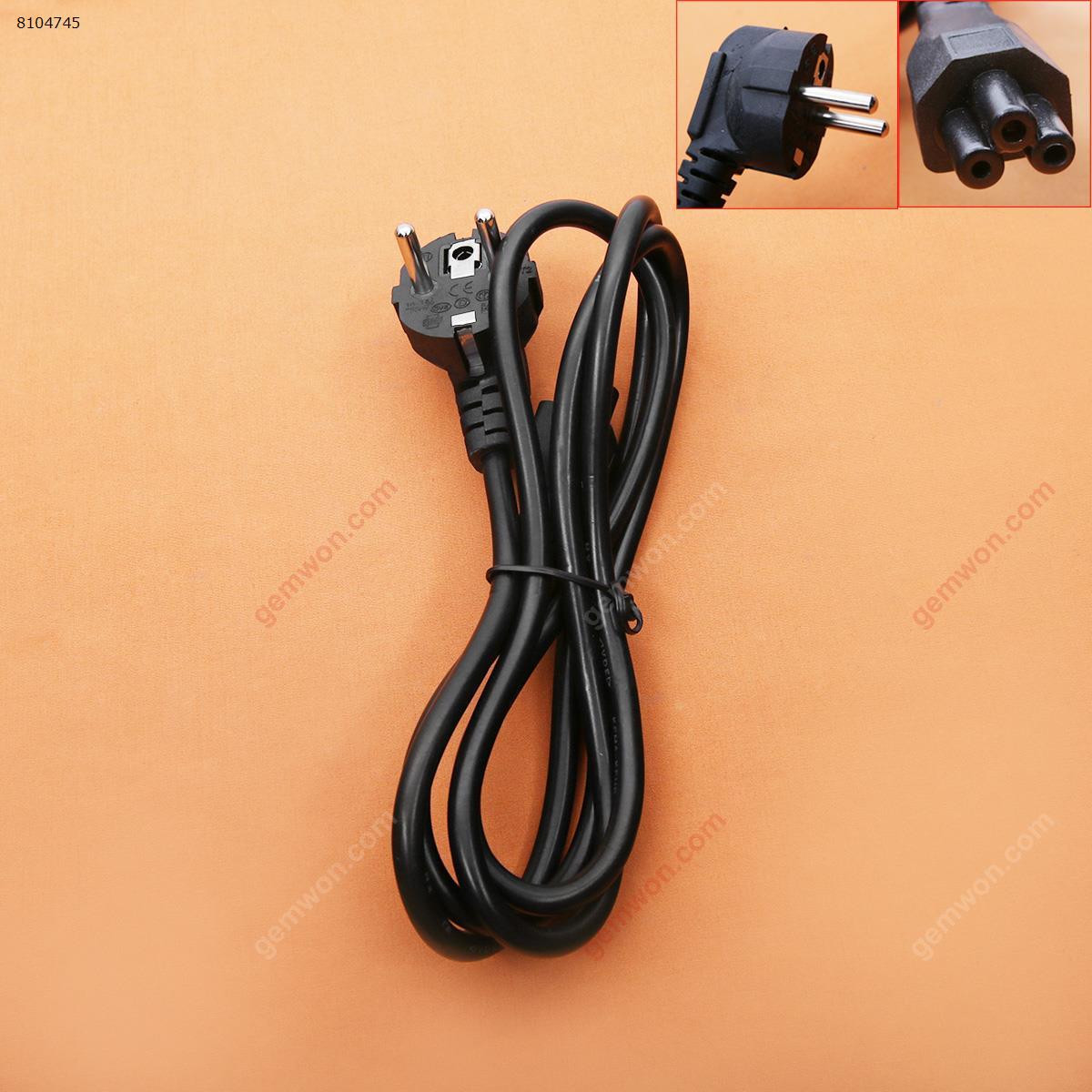 Picture of EU Plug AC Power Cord Cable For Laptop Adapter 1.5M 0.75m2,Material: Copper&Aluminum