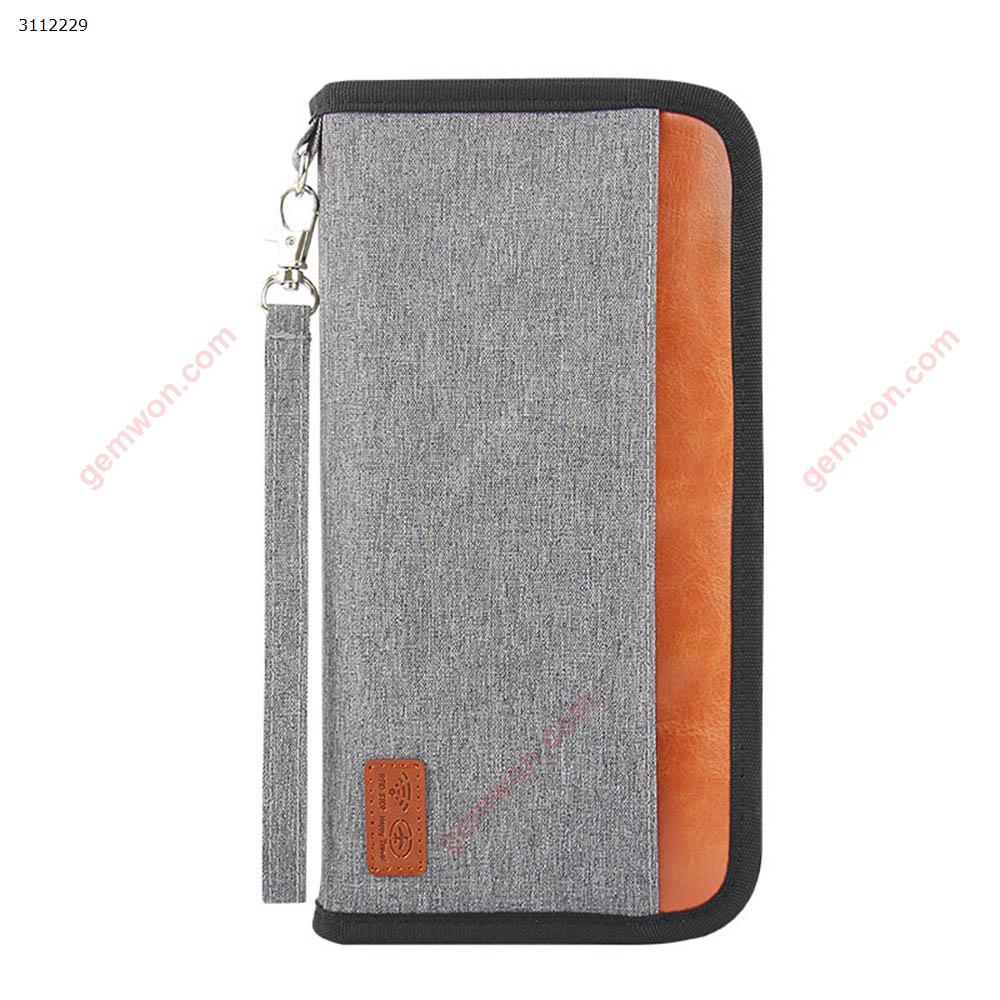 Picture of Travel Passport Package Imitation Pirate Card Pack Business Leisure Travel Passport Wallet Clip，gray