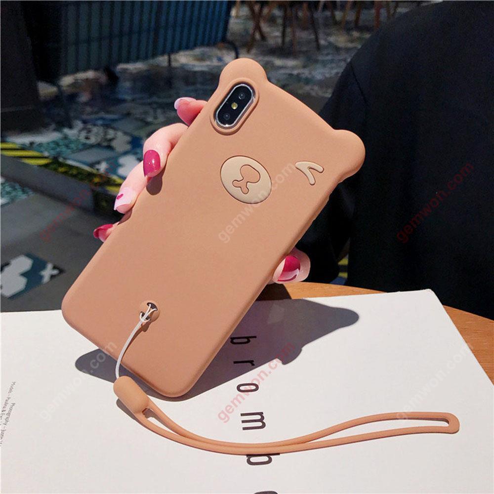 Picture of iPhoneX Max Bear liquid silicone phone case，golden