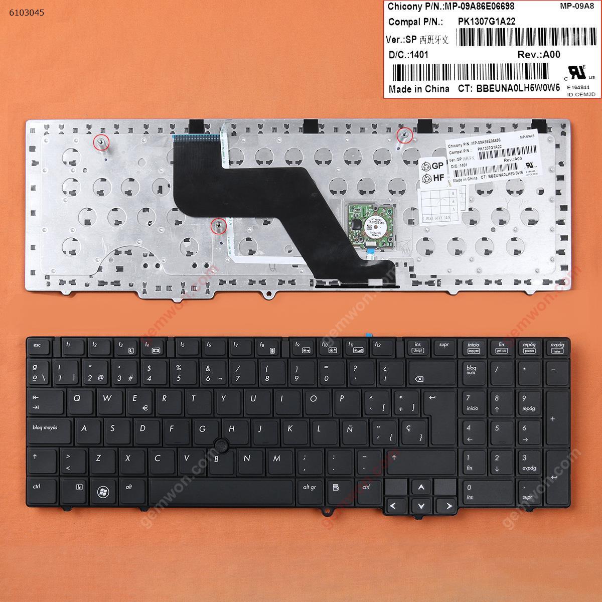 Picture of New Replacement Laptop Keyboard For HP 8540W BLACK(With Point stick ) SP Layout