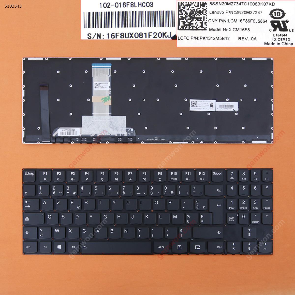 Picture of New Replacement Laptop Keyboard For Lenovo Legion Y720 BLACK(Full Colorful Backlit,Win8) FR Layout