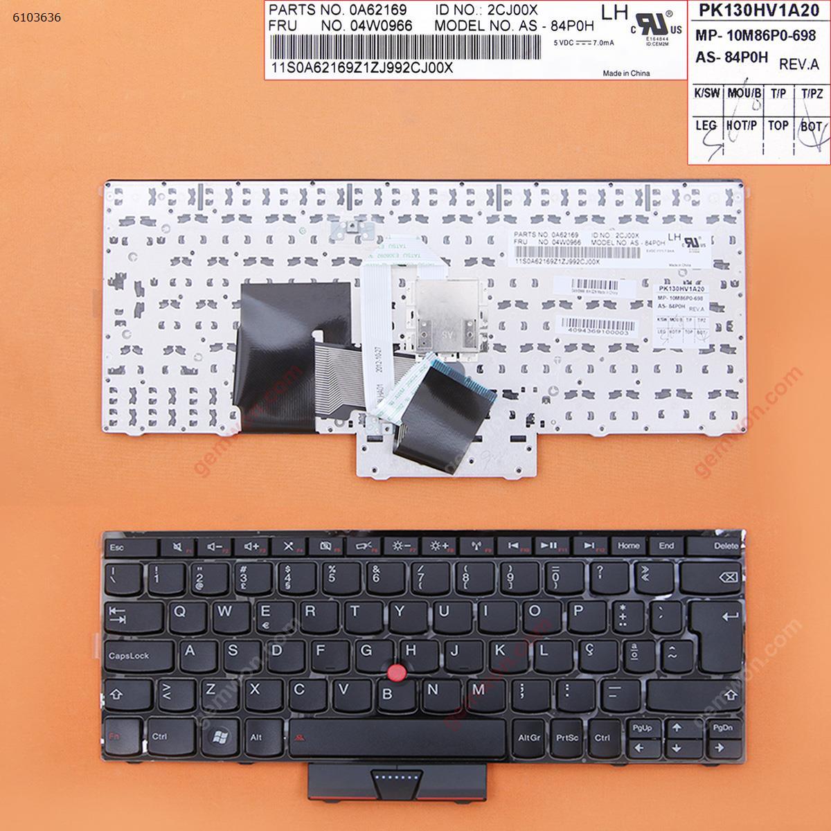 Picture of New Replacement Laptop Keyboard For Lenovo Thinkpad E220 E220s S220 BLACK FRAME BLACK(With Point stick) PO Layout