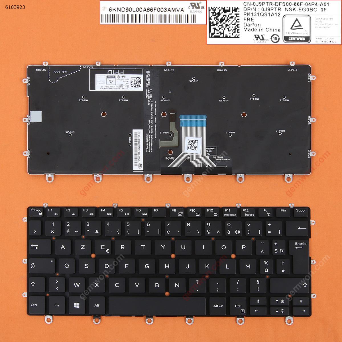 Picture of New Replacement Laptop Keyboard For Dell XPS 13 9365  BLACK (Backlit, Win8) FR Layout