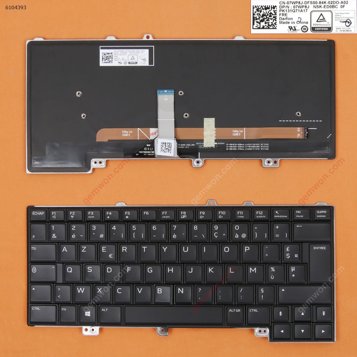 Picture of New Replacement Laptop Keyboard For Dell Alienware 15 R3 BLACK (Full Colorful Backlit, Win8) FR Layout