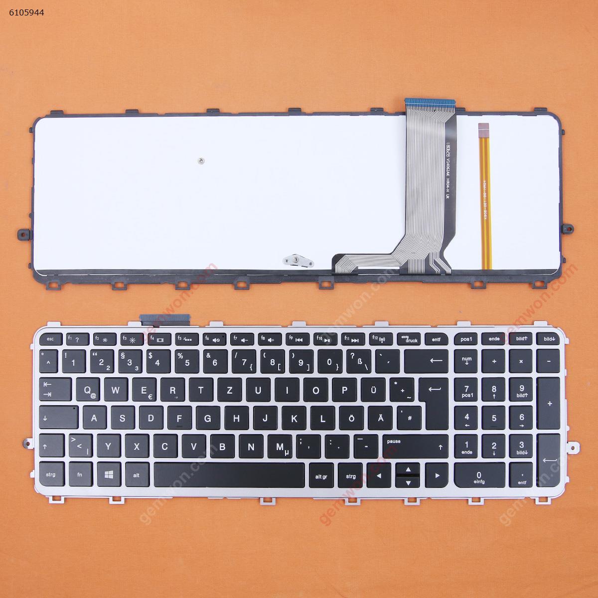 Picture of New Replacement Laptop Keyboard For HP ENVY 15-j Series SILVER FRAME BLACK( Backlit, For Win8)OEM GR Layout
