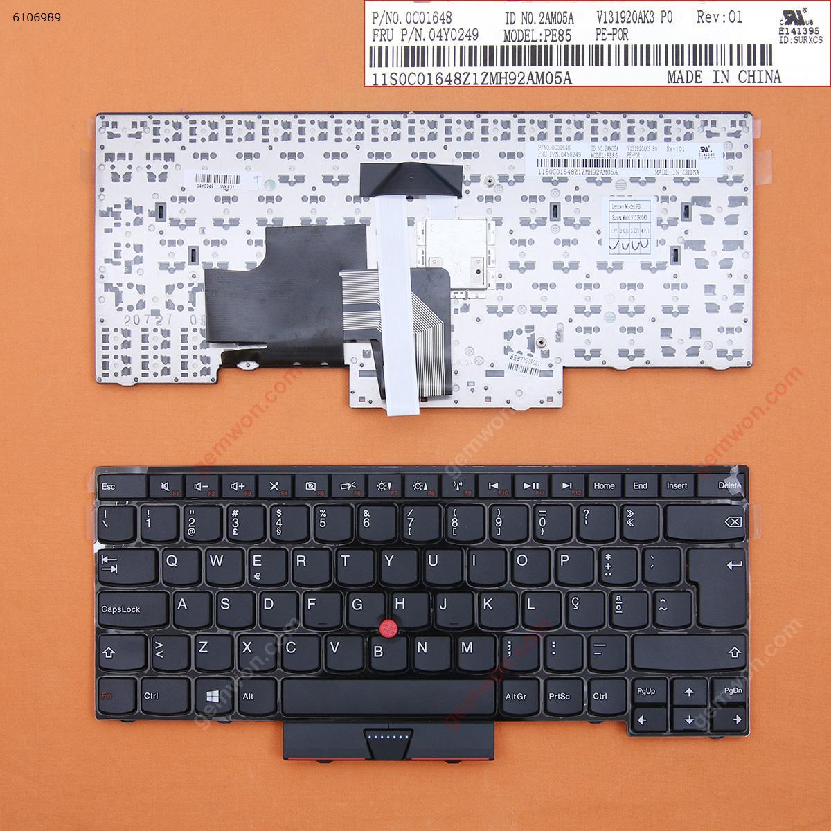 Picture of New Replacement Laptop Keyboard For ThinkPad E430 GLOSSY FRAME BLACK(With Point stick) PO Layout