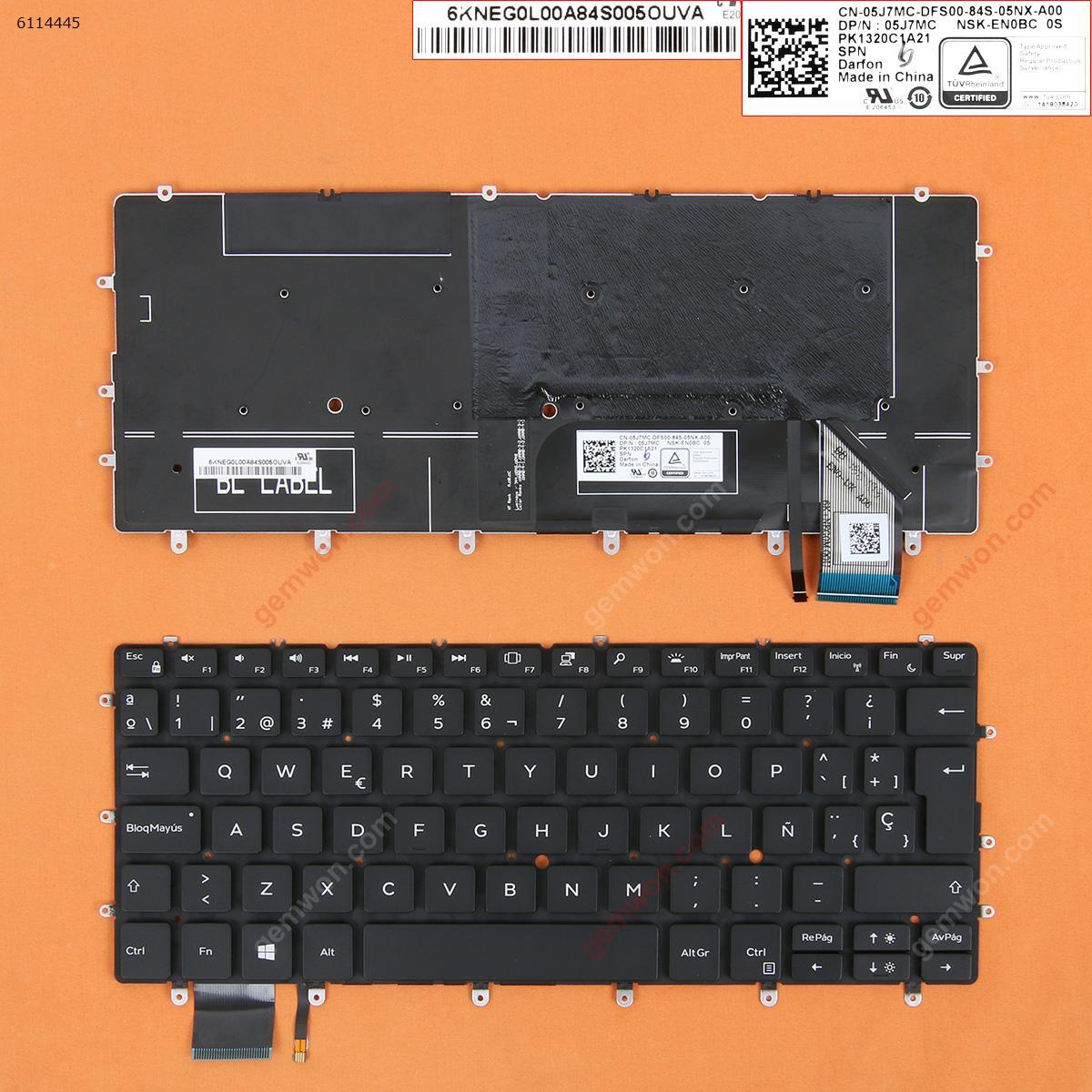 Picture of New Replacement Laptop Keyboard For Dell XPS 13 9370 BLACK(Backlit, Win8) SP Layout