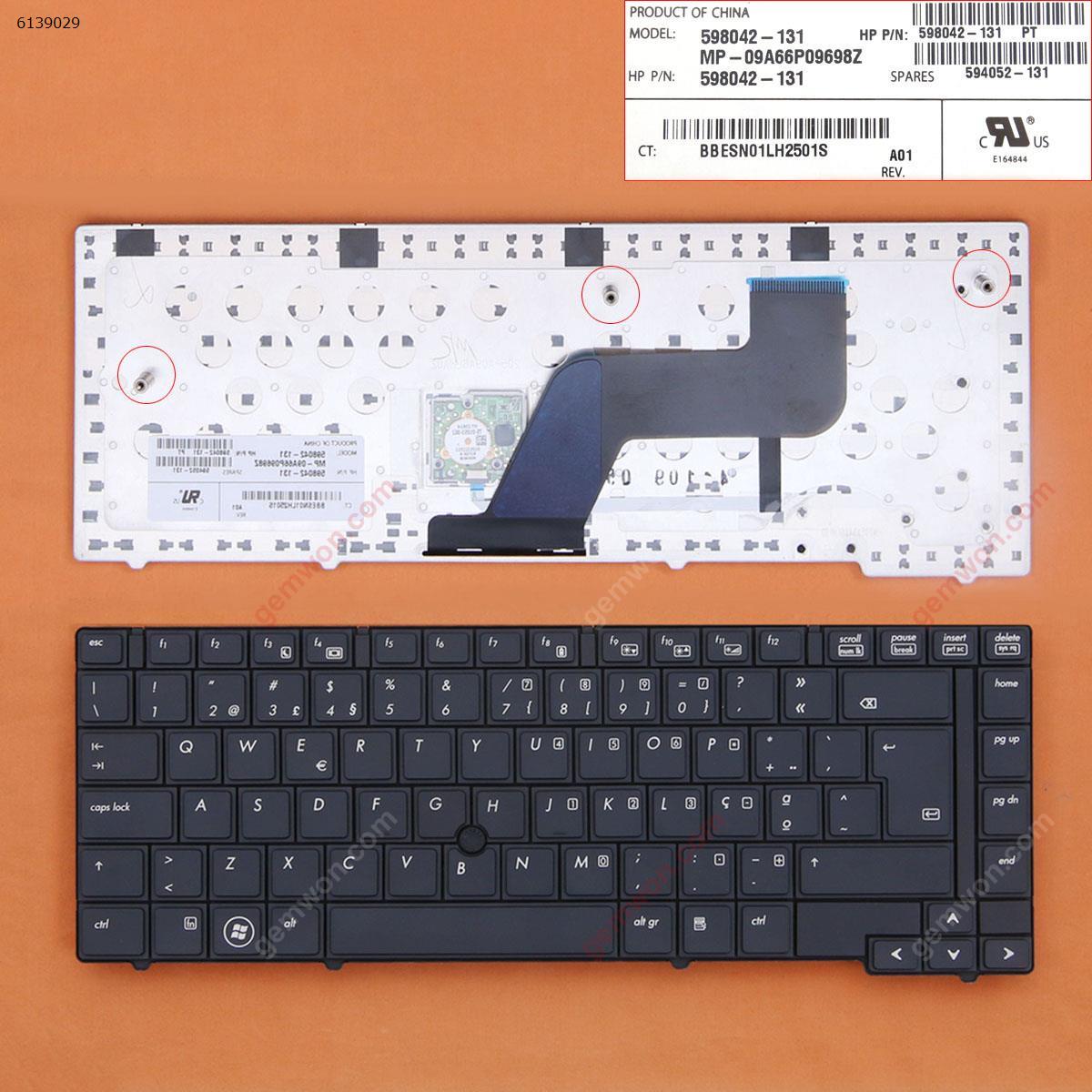 Picture of New Replacement Laptop Keyboard For HP EliteBook 8440P 8440W BLACK(With Point stick) PO Layout