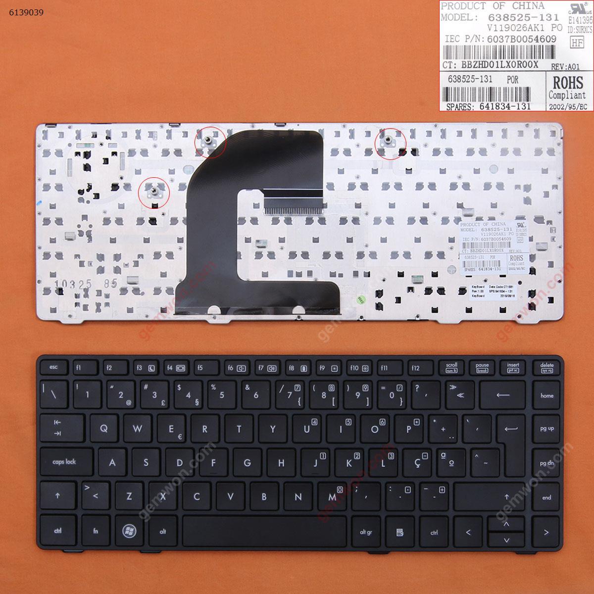 Picture of New Replacement Laptop Keyboard For HP EliteBook 8460P BLACK FRAME BLACK PO Layout