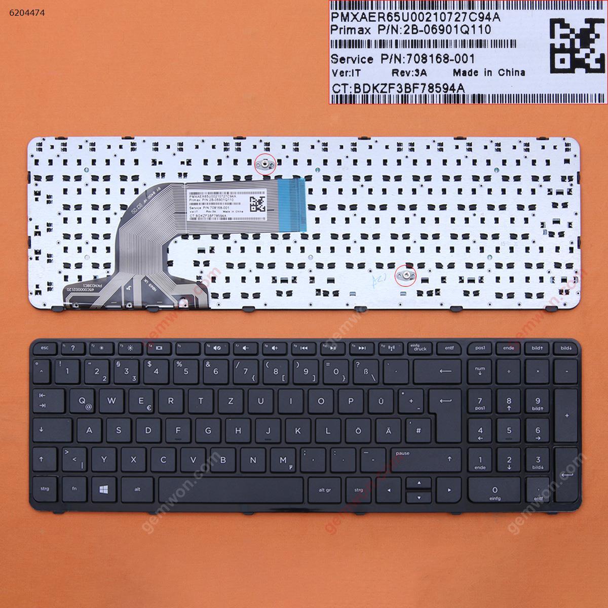 Picture of New Replacement Laptop Keyboard For HP Pavilion 15-e 15-n  250 G3  255 G3 256 G3  GLOSSY FRAME BLACK(Win8) GR Layout