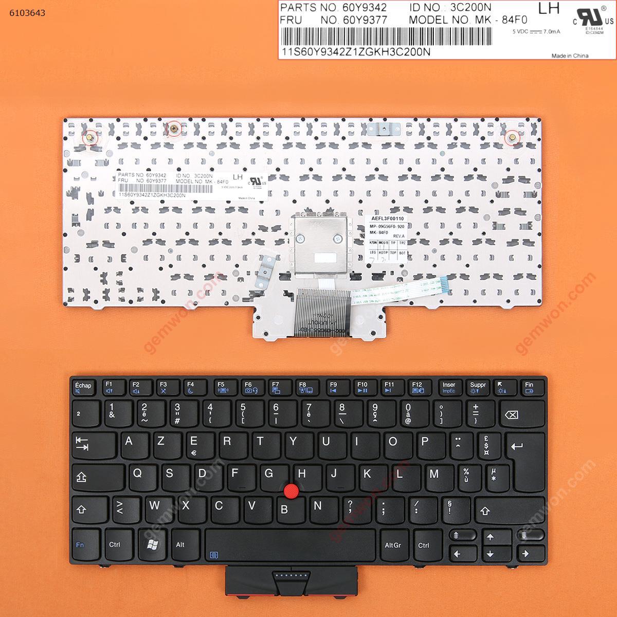 Picture of New Replacement Laptop Keyboard For ThinkPad X100E X120E BLACK FRAME BLACK(With Point stick) FR Layout