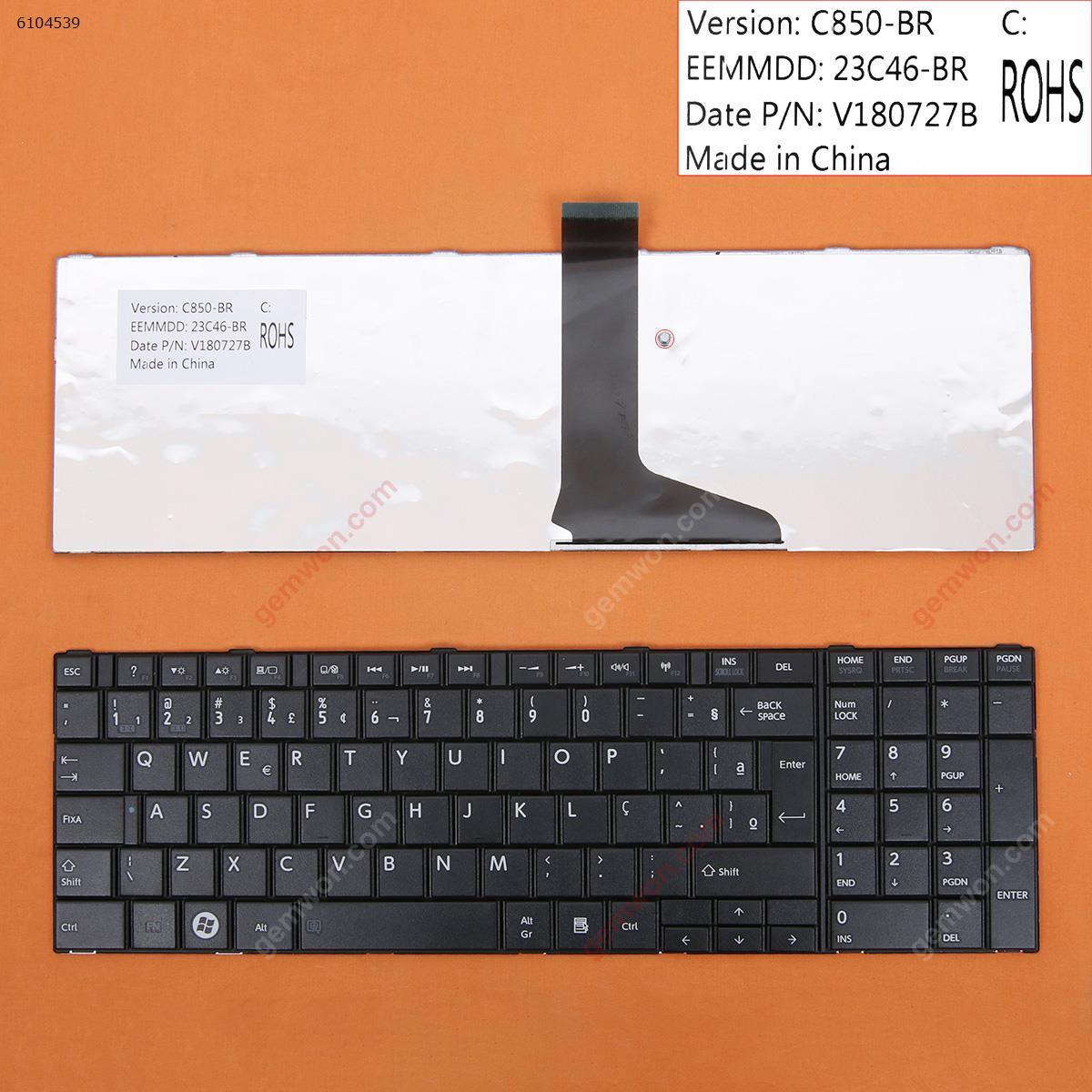 Picture of New Replacement Laptop Keyboard For TOSHIBA C850 BLACK(For Win8) BR Layout
