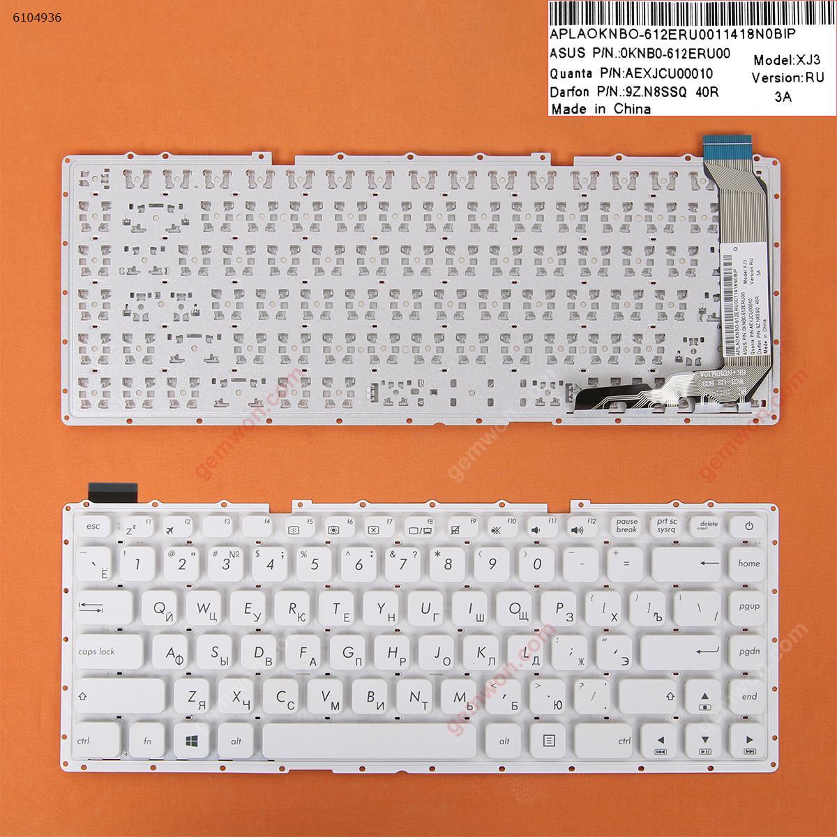 Picture of New Replacement Laptop Keyboard For Asus X441 X441SA X441SC X441UA White win8(Without FRAME) RU Layout