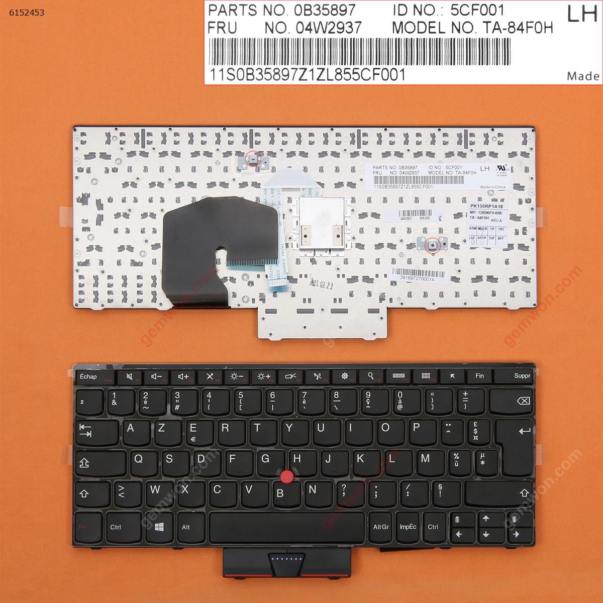 Picture of New Replacement Laptop Keyboard For Thinkpad S230U BLACK FRAME BLACK(With Point stick,Win8 ) FR Layout