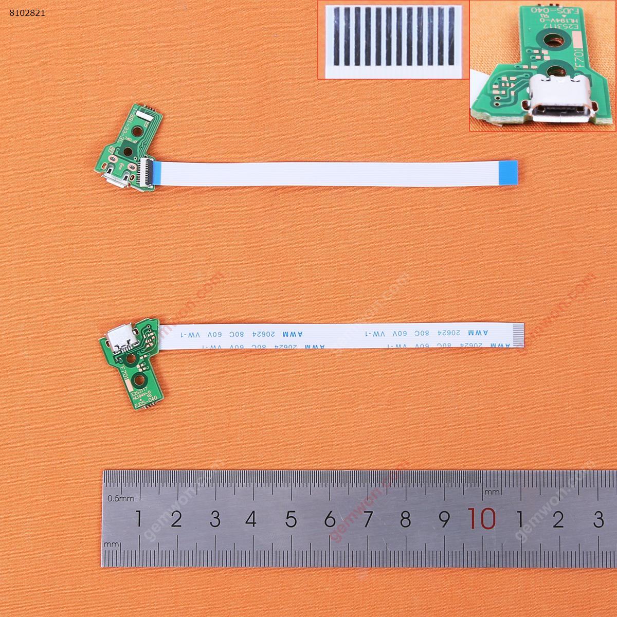 Picture of USB Charging Port Socket Board Charger Board JDS-040 With 12 Pin Flex Ribbon Cable For PS4 Controller Board