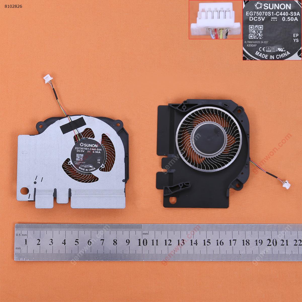 Picture of New Replacement CPU Cooling Fan For Xiaomi Pro 15.6" GTX Version，GTX1050(Left side,Original) EG75071S1-C440-S9A   5V 0.5A Layout