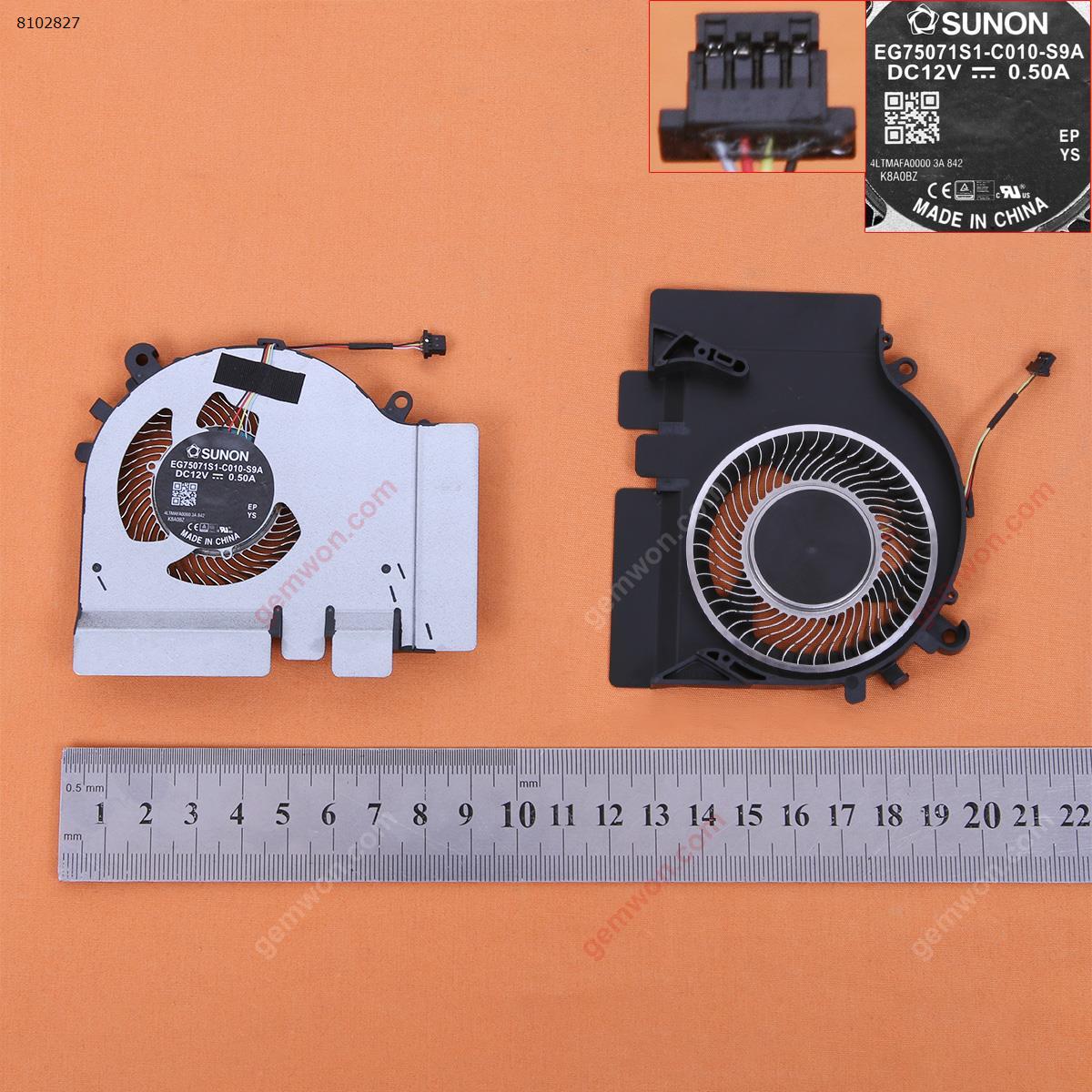 Picture of New Replacement CPU Cooling Fan For Xiaomi Pro 15.6" GTX Version，GTX1060(Right  side,Original) EG75071S1-C010-S9A   12V 0.5A Layout