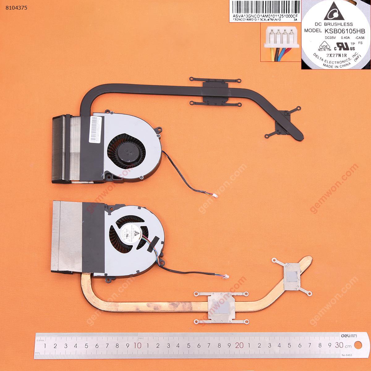 Picture of New Replacement CPU Cooling Fan For ASUS X75 X75VD X75VD1 X75V X75VB/VC F75A(Heatsink，Original) ) N/A Layout