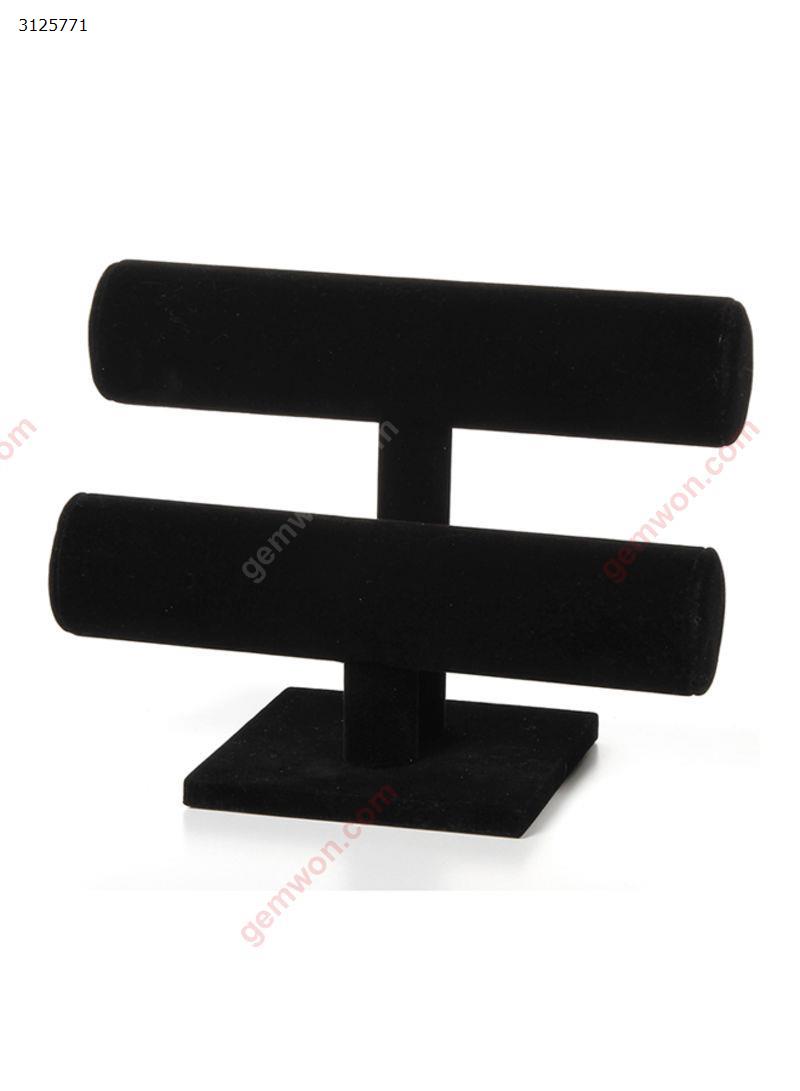 Picture of High-grade black velvet two-layer Bracelet rack jewelry rack