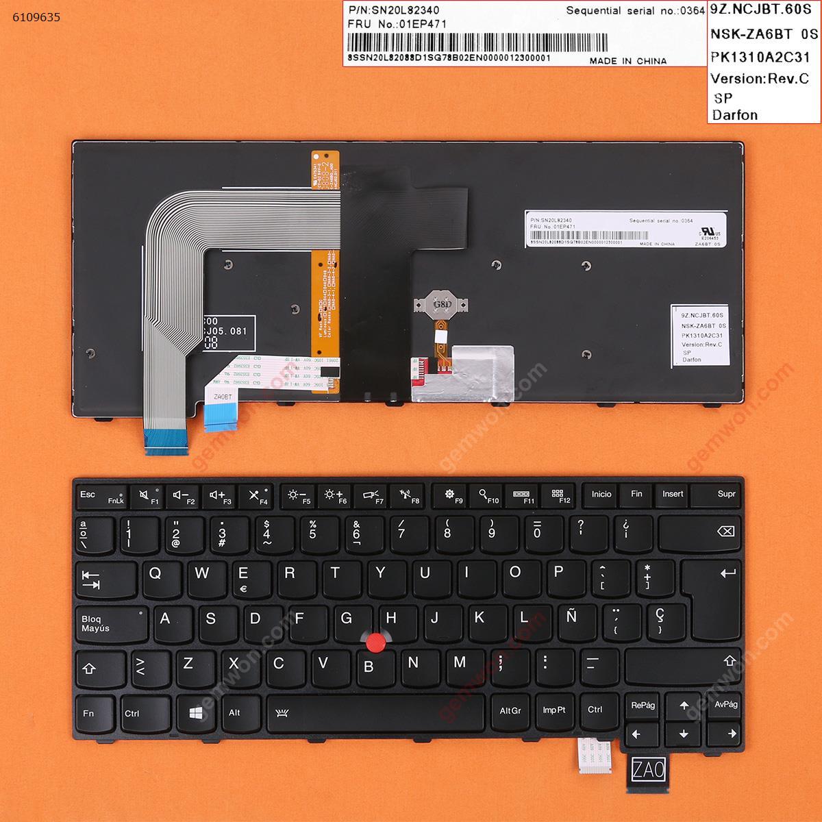 Picture of New Replacement Laptop Keyboard For ThinkPad T460S BLACK FRAME BLACK (Backlit,For Win8) SP Layout