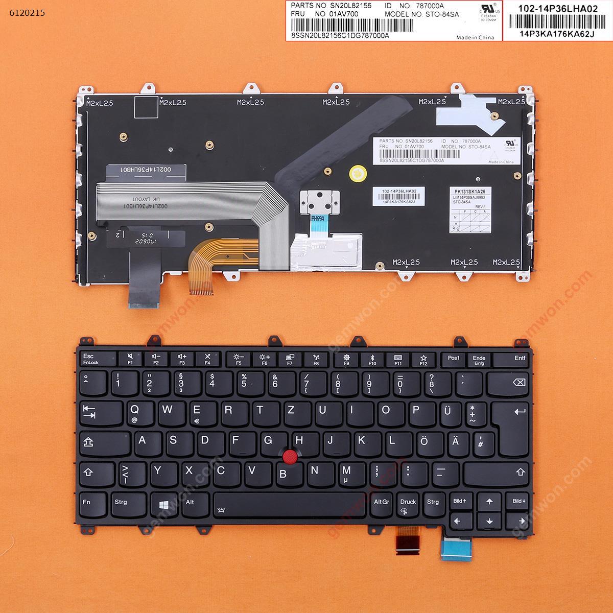 Picture of New Replacement Laptop Keyboard For Lenovo ThinkPad Yoga Y370  Black（backlit ,With Point stick，win8） GR Layout