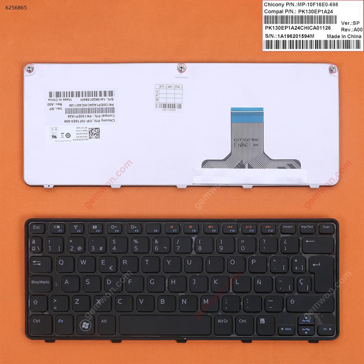 Picture of New Replacement Laptop Keyboard For DELL Inspiron MINI 1090 GLOSY FRAME BLACK( MINI 10 Series) SP Layout