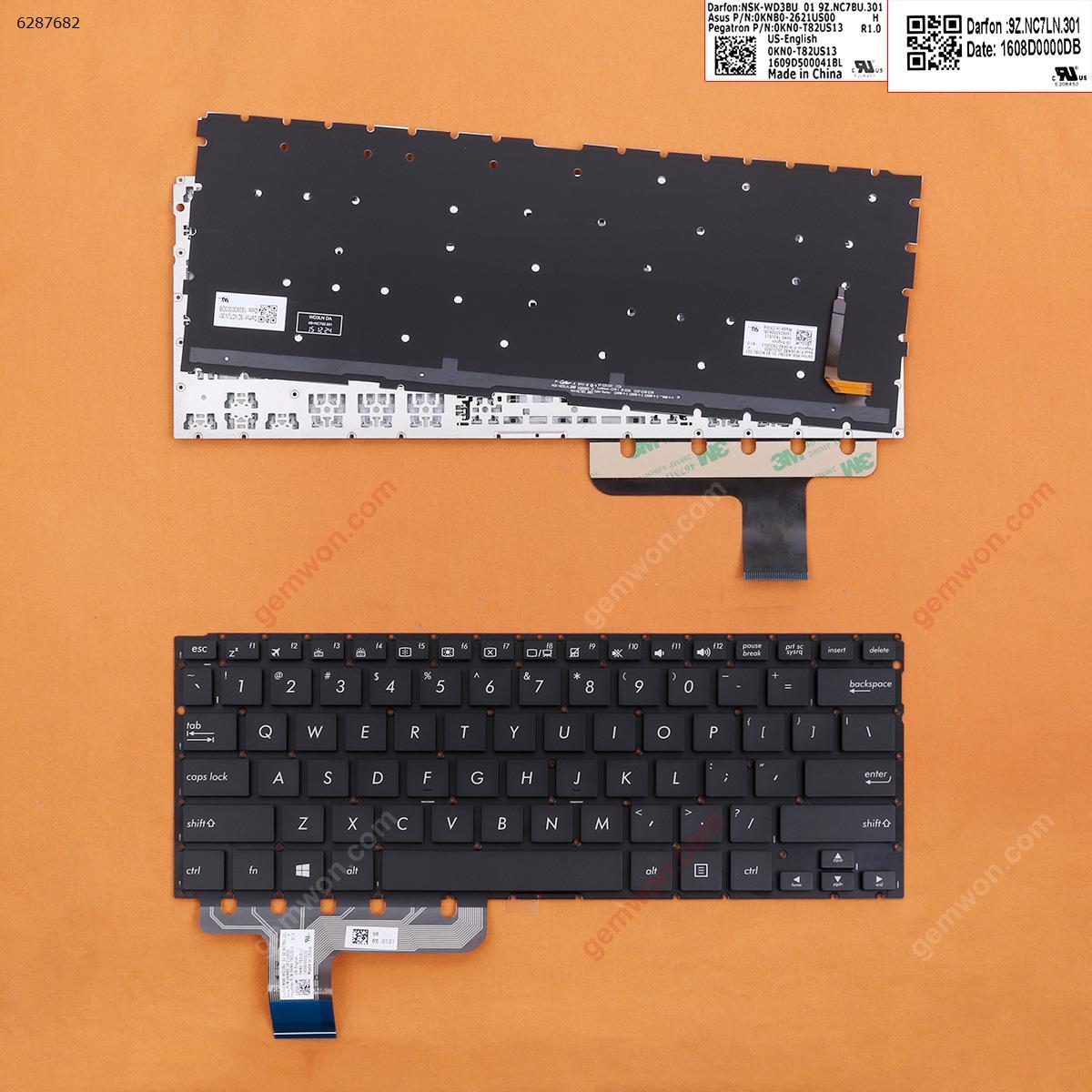 Picture of New Replacement Laptop Keyboard For ASUS T302  BLACK（Without FRAME,Backlit)WIN8 US Layout