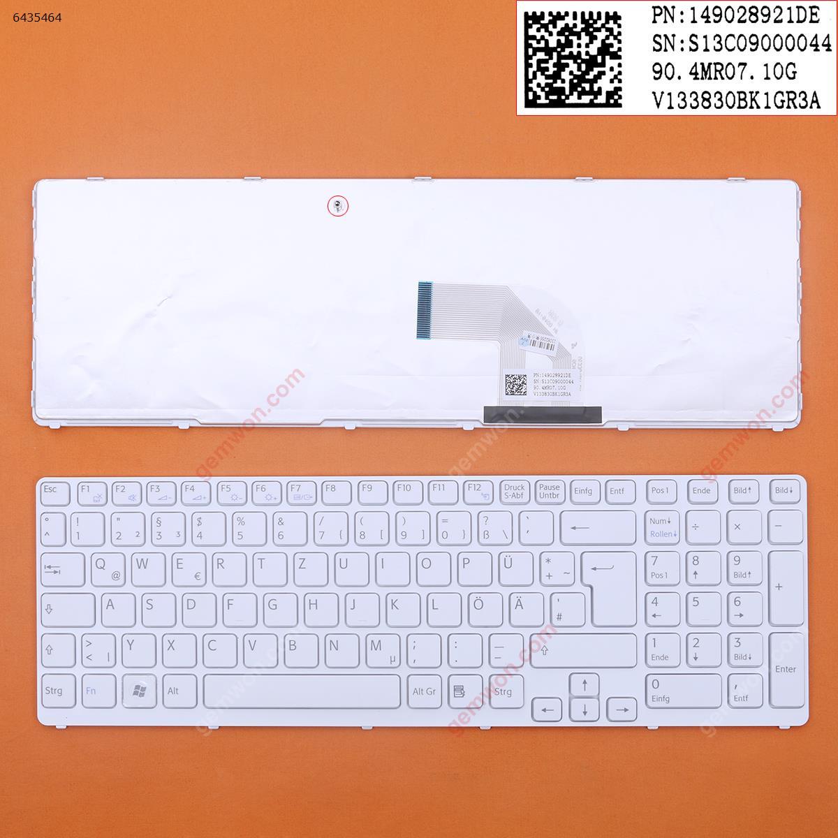 Picture of New Replacement Laptop Keyboard For SONY SVE17 WHITE FRAME WHITE GR Layout