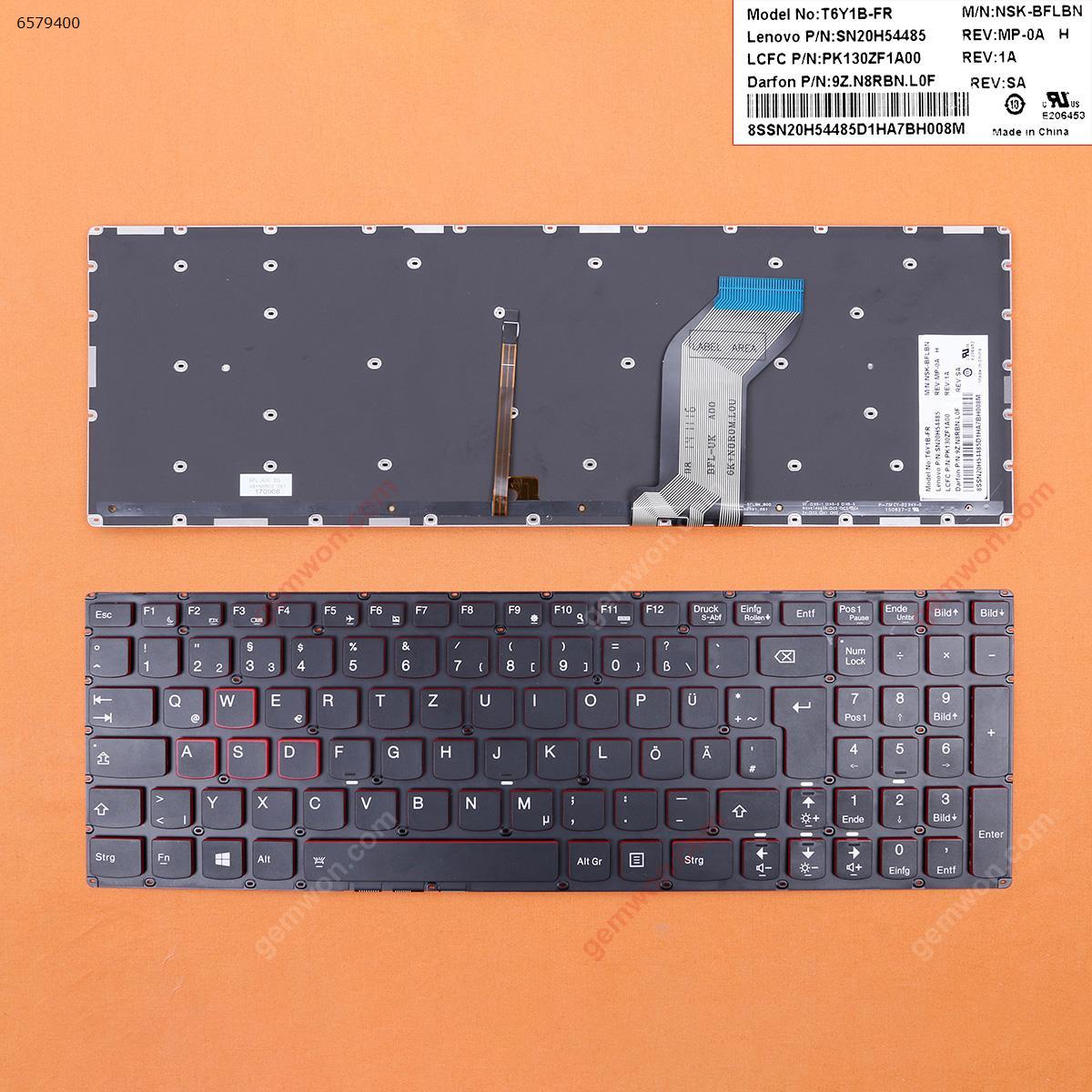 Picture of New Replacement Laptop Keyboard For Lenovo IdeaPad Y700-15ISK Y700-17ISK BLACK (Red side,Backlit,Win8)  Gr Layout