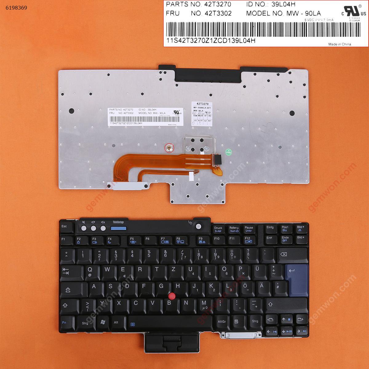 Picture of New Replacement Laptop Keyboard For ThinkPad T60 R60 T400 BLACK Reprint GR Layout
