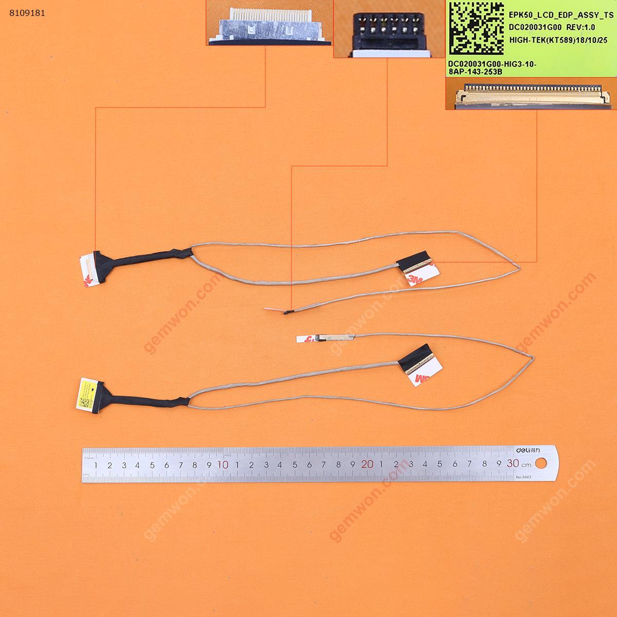 Picture of New LCD Display Screen Cable Replacement  For HP  15-db 15-da 15-da0030nr 15-da0033wm TPN- C136 ,With touch，ORG