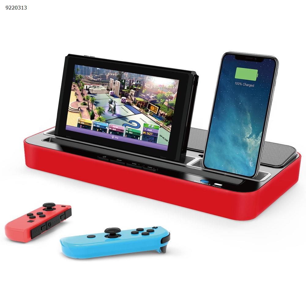 Picture of PG-9119 multi-function charger audio switch / Android / IOS mobile phone tablet rechargeable music (red)
