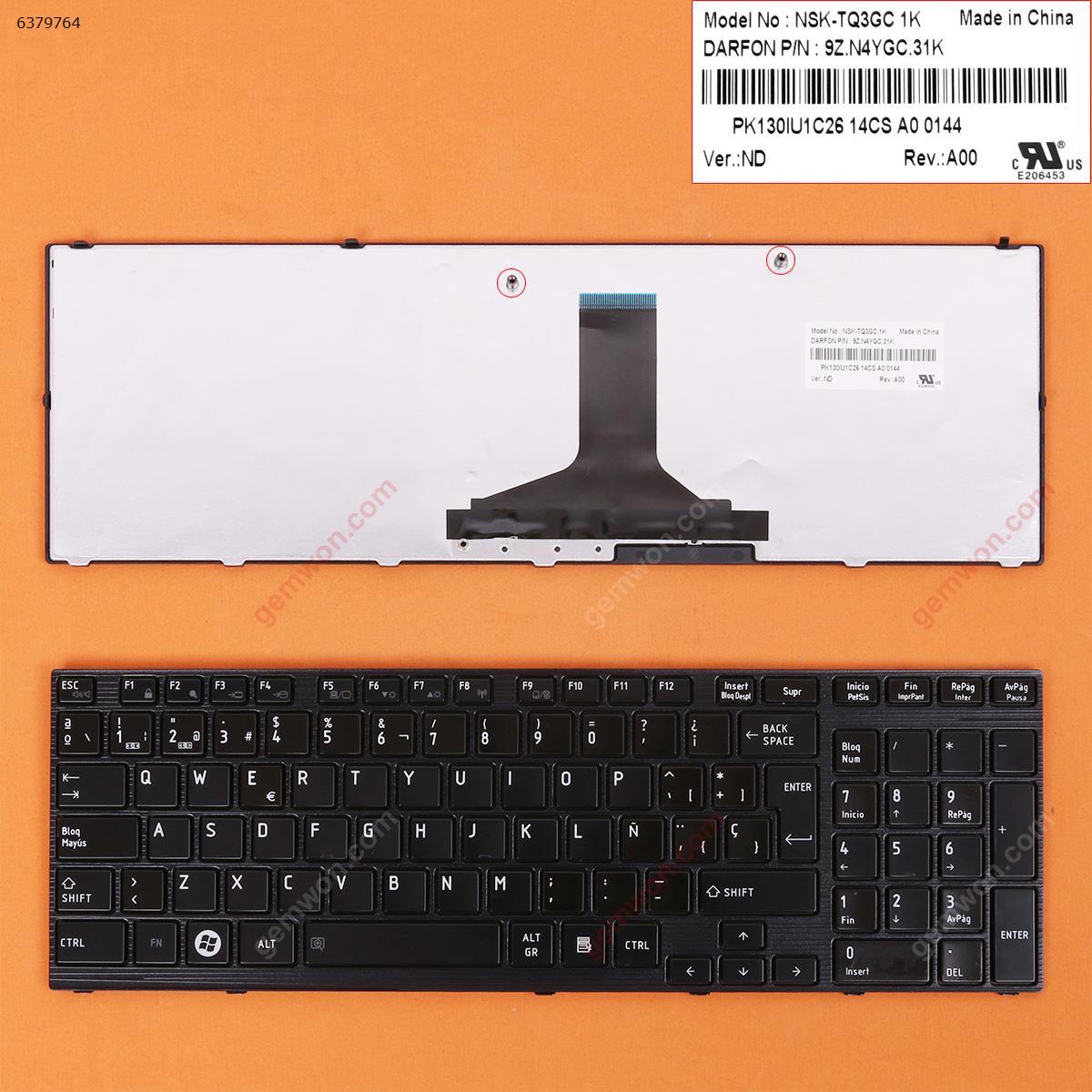 Picture of New Replacement Laptop Keyboard For TOSHIBA P750 P750D P755 P755D Qosmio X770 X775 GRAY FRAME GLOSSY Reprint SP Layout