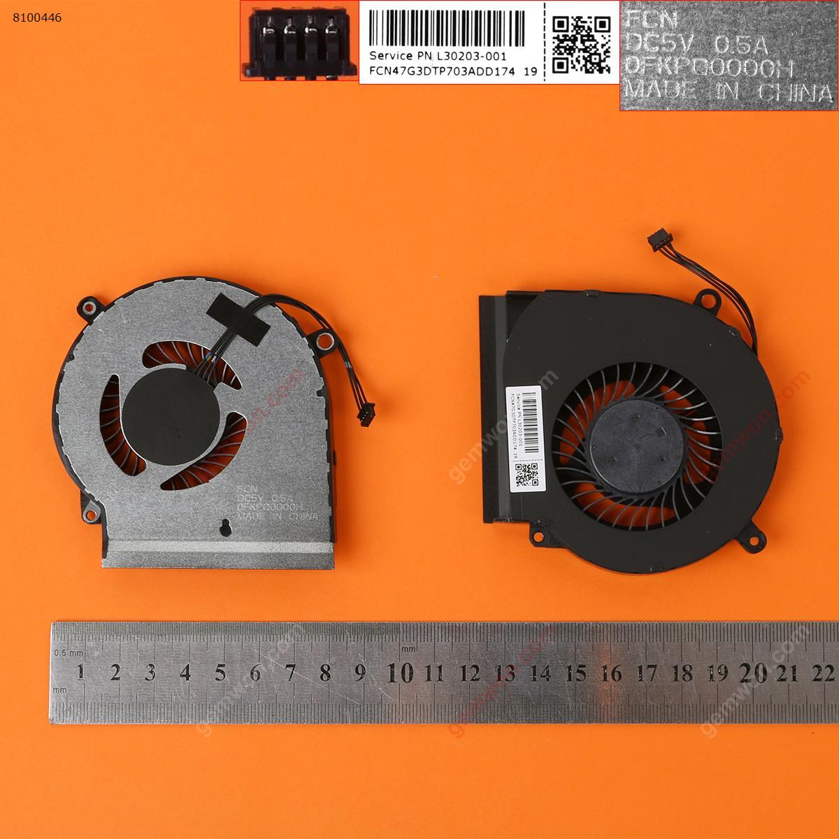 Picture of New Replacement CPU Cooling Fan For HP 15-DC DC0004TX DC0005 DC0007 DC0009 DC0011 DC0013TX  (For GPU fan,Original) L30203-001 Layout