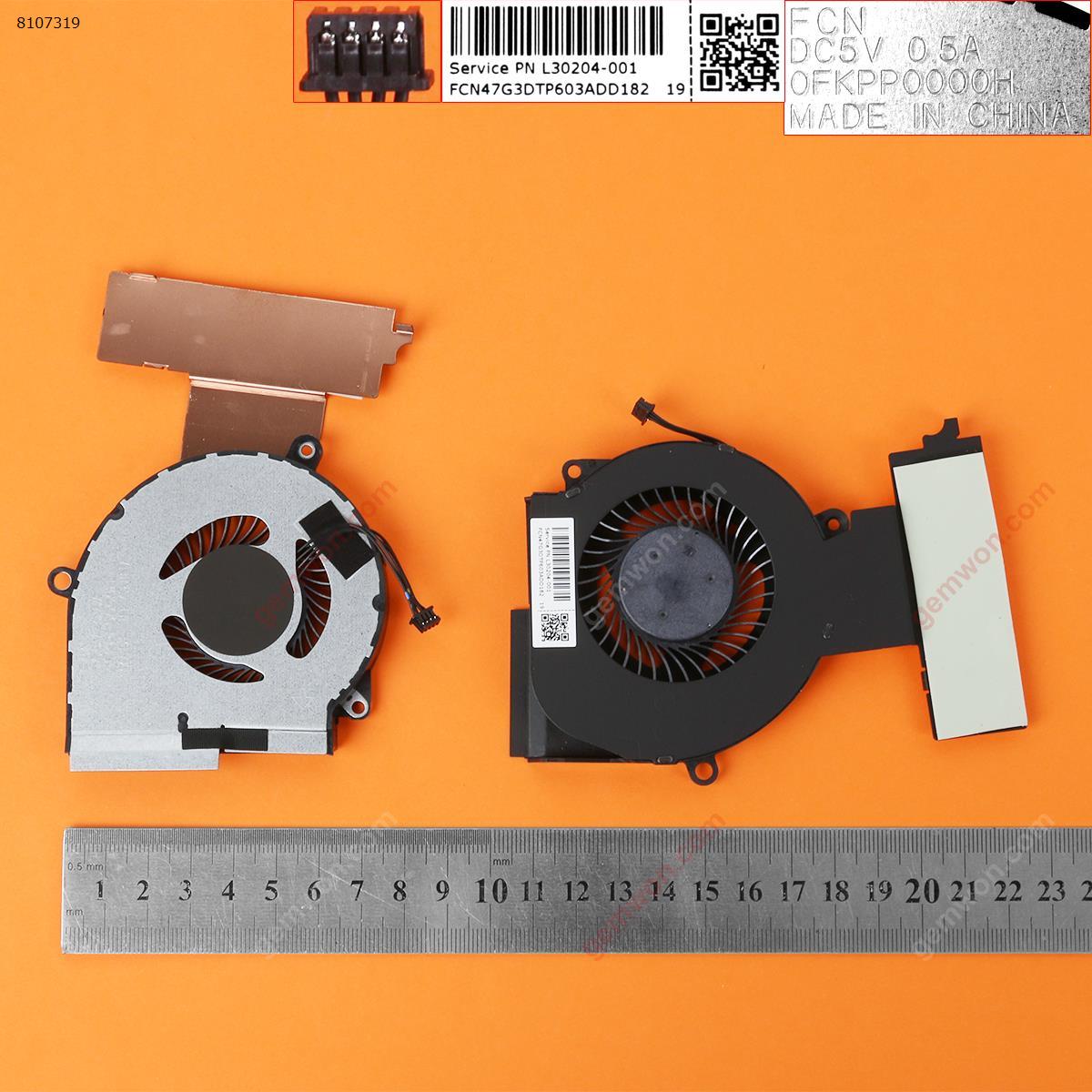 Picture of New Replacement CPU Cooling Fan For HP 15-DC DC0004TX DC0005 dc0007 DC0009  DC0011 DC0013TX (For CPU Fan,Original) L30204-001 Layout