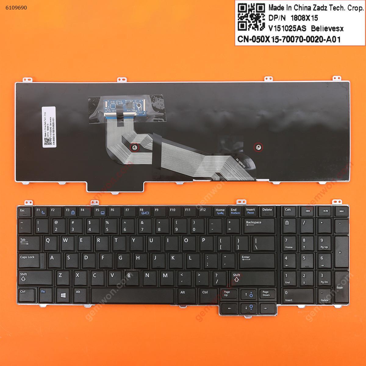 New Replacement Laptop Keyboard For DELL Latitude E5540 BLACK (Win8) US Layout的图片