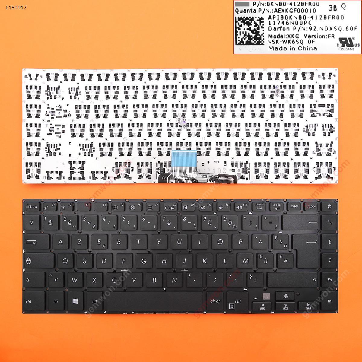 Picture of New Replacement Laptop Keyboard For ASUS VivoBook 15 X510UA X510UQ F510UA  BLACK (Without FRAME)Win8 FR Layout