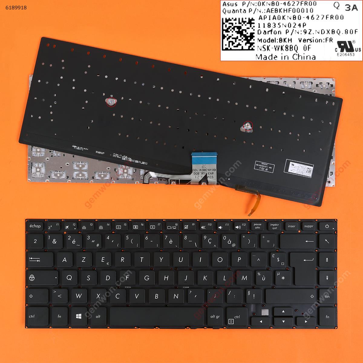 Picture of New Replacement Laptop Keyboard For ASUS ZenBook Pro UX550VD UX550VE  BLACK (Without FRAME，Backlit)Win8 FR Layout